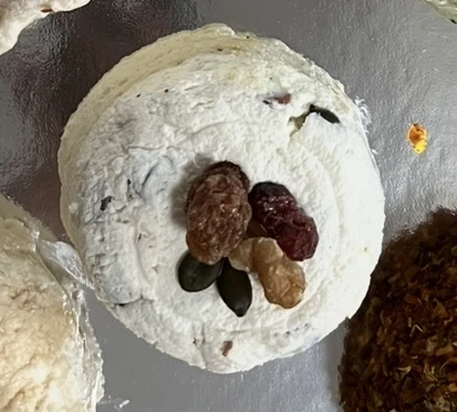 Fromage frais aux raisins